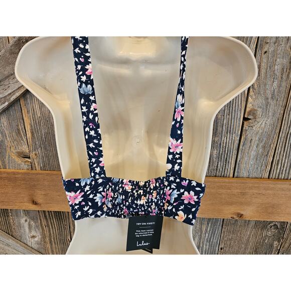 NWT Lulus Best Vacation Navy Blue Floral Print medium piece 1 of 2 M boho - Picture 7 of 7